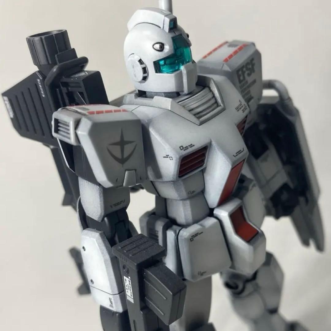 HG ジム　ロールアウトカラー　全塗装　完成品　ガンプラ　塗装済