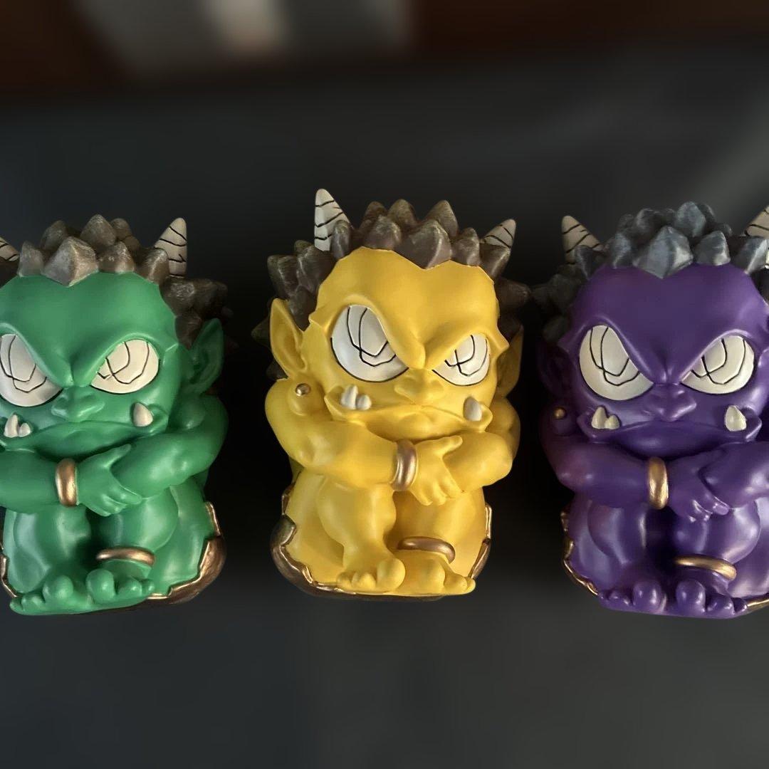 瀧下和之　鬼　体育坐り3体セット