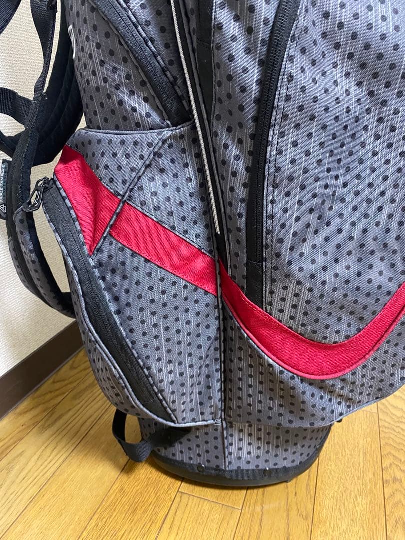 ゴルフ スタンドバッグ オジオ（OGIO）グレー　赤　８分割