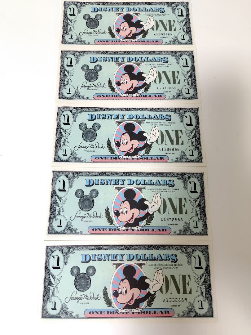 レア 1987年 DisneyDollars カリフォルニア A