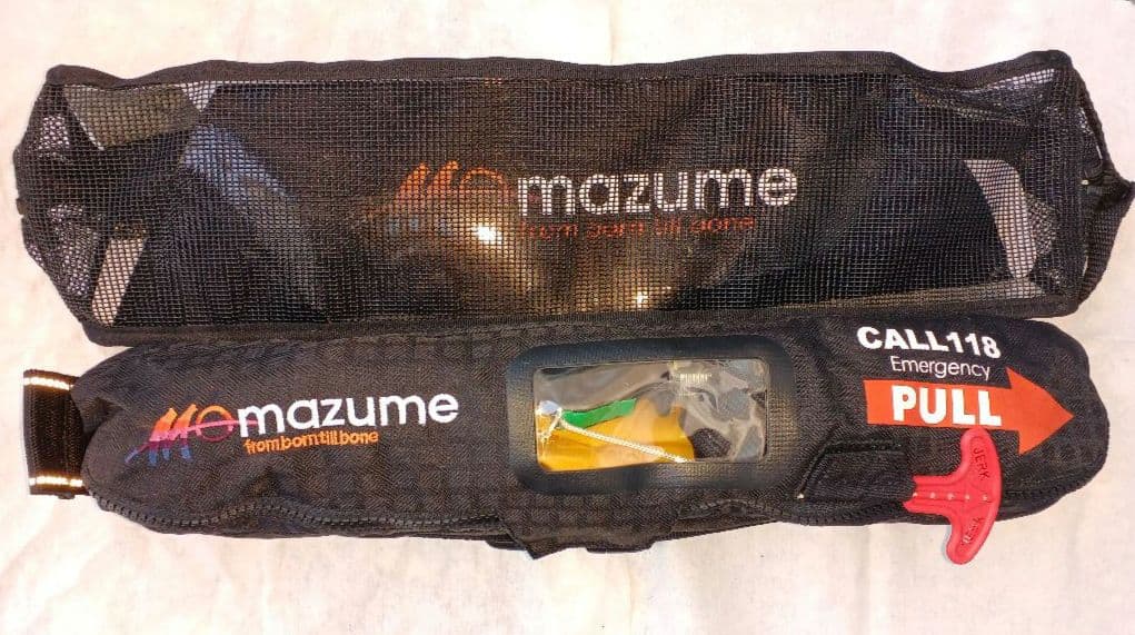 マズメ ライフジャケット腰巻 (専用ケース、取説付き)