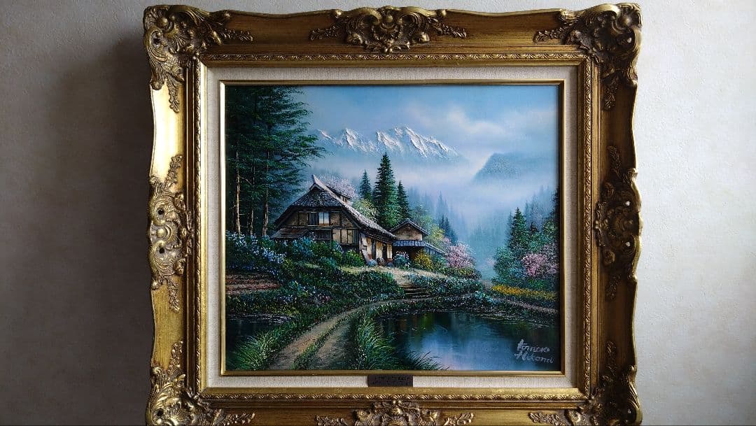 人見友紀　伝説の逃亡画家　油彩画　油絵　10号　風景画