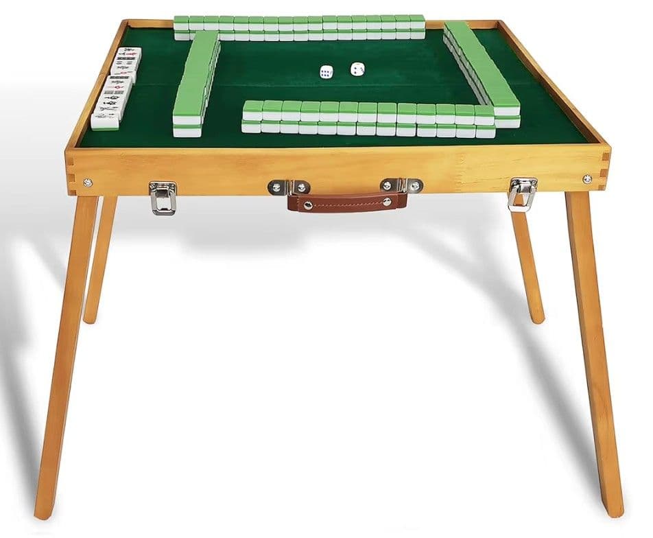 麻雀卓 麻雀牌 セット 折りたたみ 収納ボックス付き 持ち運び 屋外