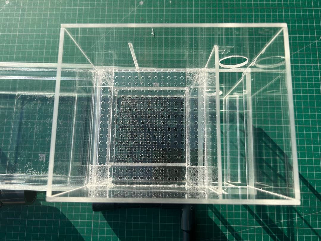 60cm幅水槽用　アクリル上部濾過槽アクアポニックス仕様
