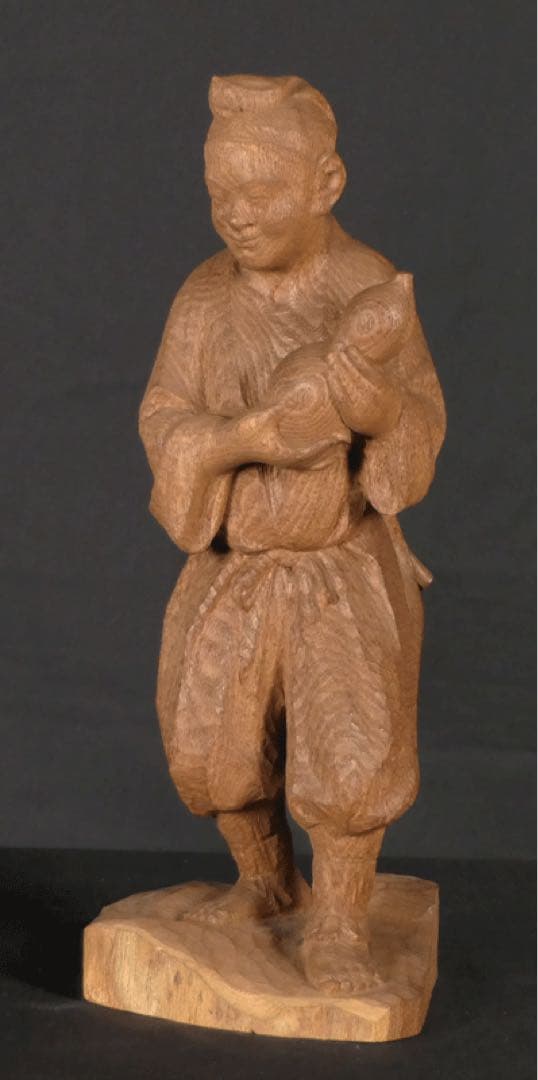 ★名品　【 木彫 養老孝子像 】 養老の滝 古今著聞集 宮彫り 山車彫刻