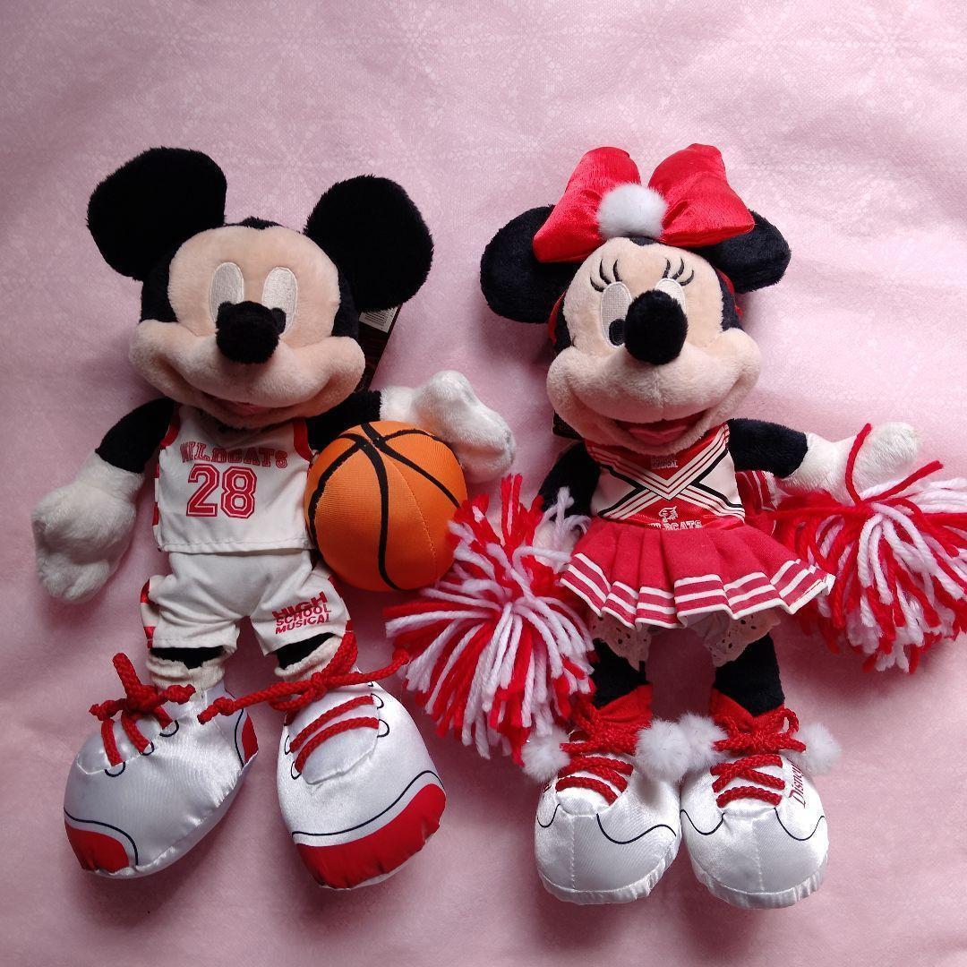 ハイスクールミュージカル ミッキー ミニー　ぬいぐるみ　バスケットボール