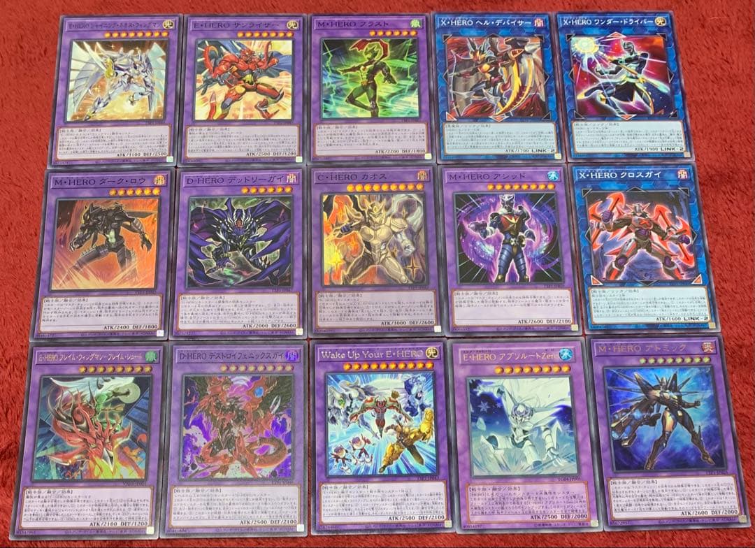 遊戯王　本格構築HEROデッキ40枚＋E X15枚＋α
