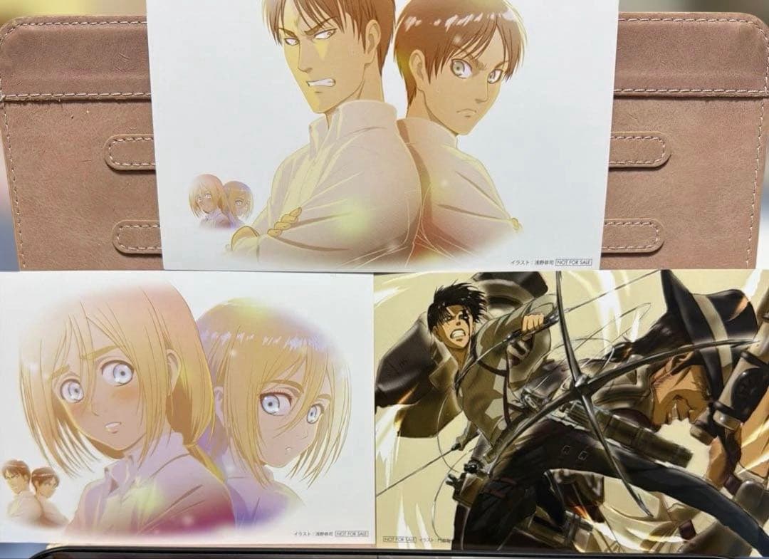 進撃の巨人 WIT STUDIO ポストカード リヴァイ、エレン、エルヴィン他