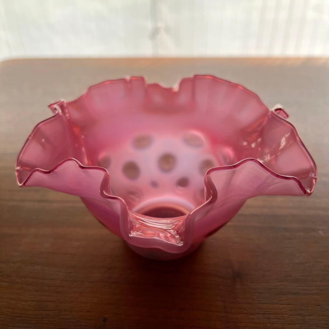 希少 フェントン ドット クランベリー フリルボール コンポート