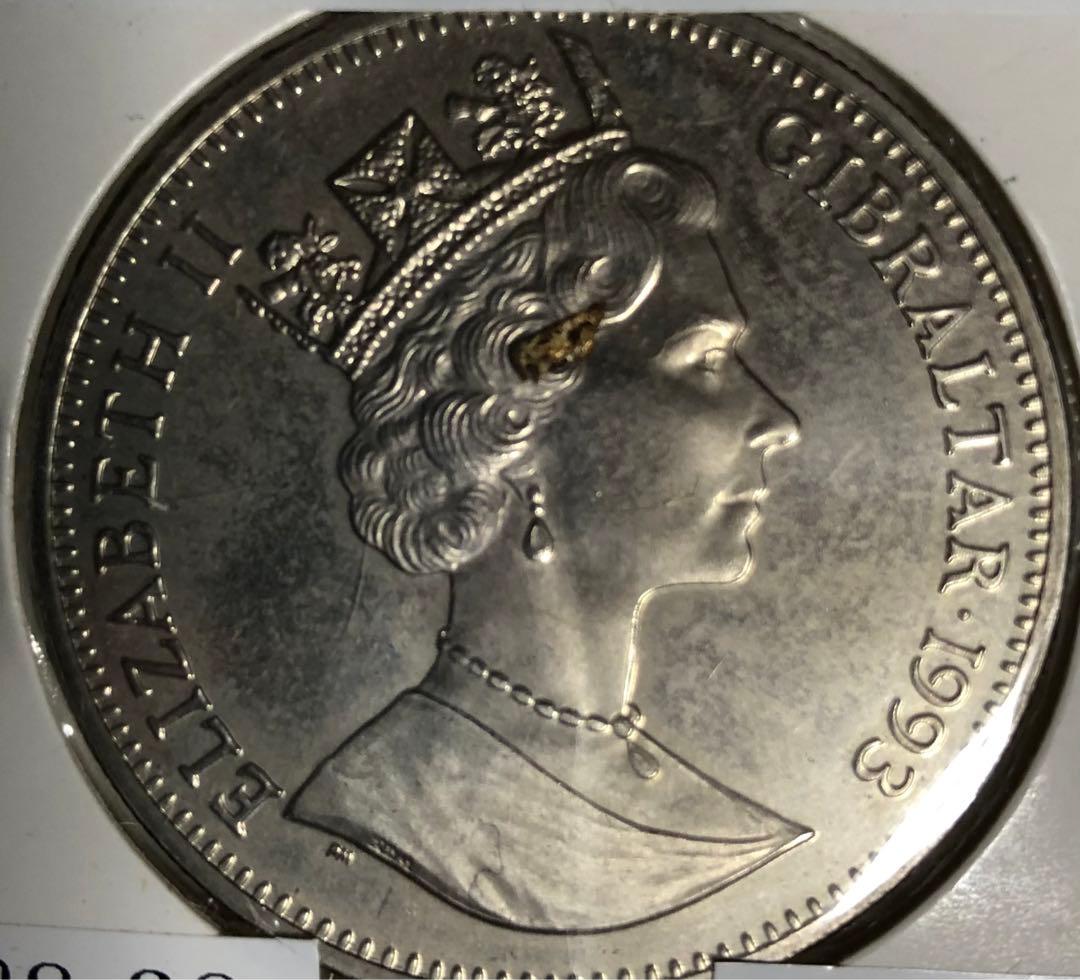 1993年 ジブラルタル 1クラウン 銀貨