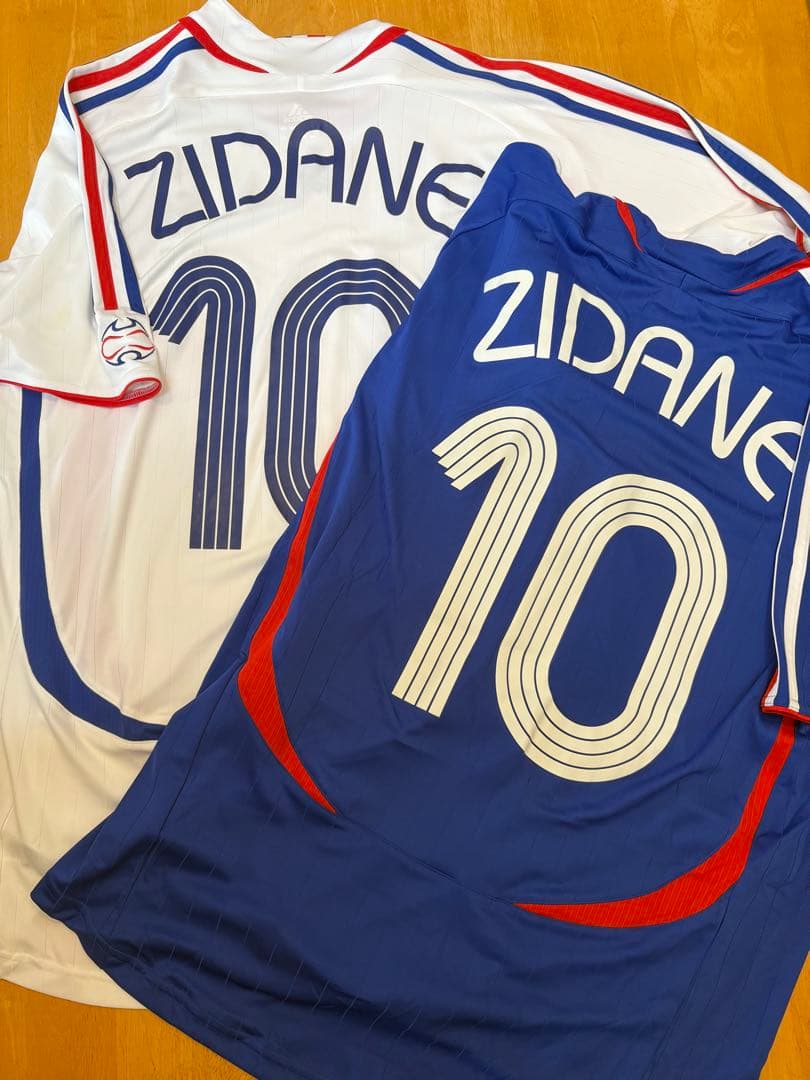 超希少 正規品 中古 美品 フランス 06/07 ホーム アウェイ ジダン Ｌ