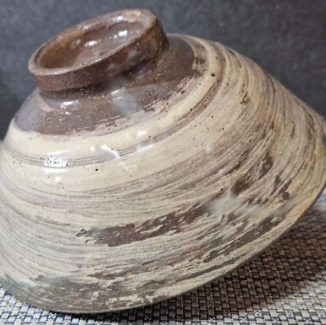 【名碗❗】朝鮮古美術　朝鮮古陶磁　韓国古陶磁器　李朝花三島　刷毛目　茶碗　茶道具