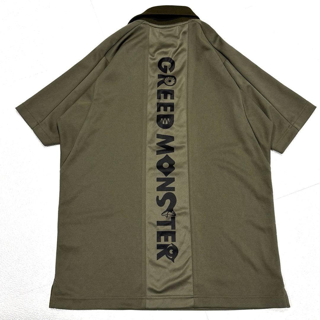 【未使用/メンズM】GREED MONSTER　ポロシャツ　ゴルフウェア　カーキ