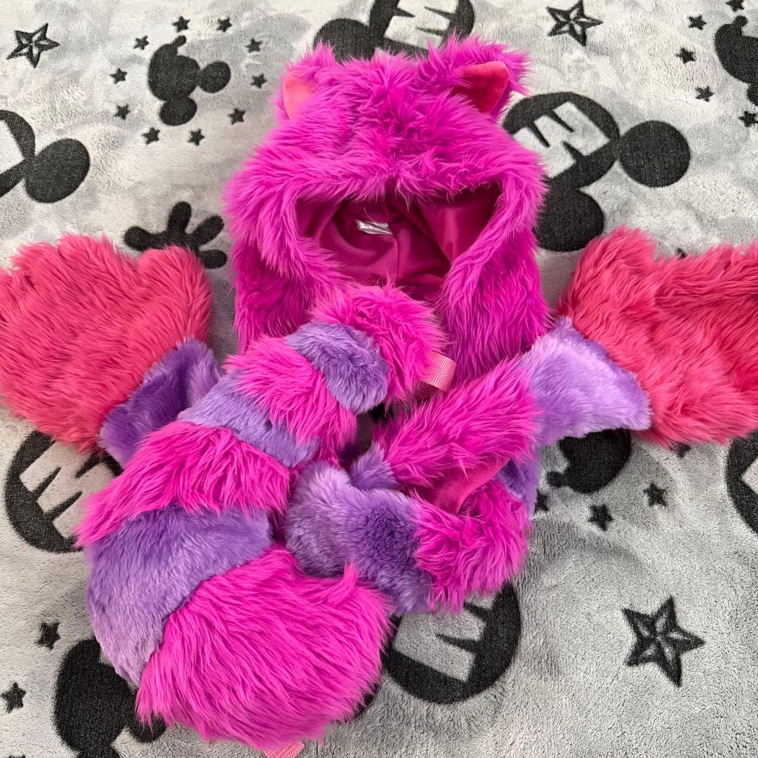 チェシャ猫 フード付き帽子 シッポ付き