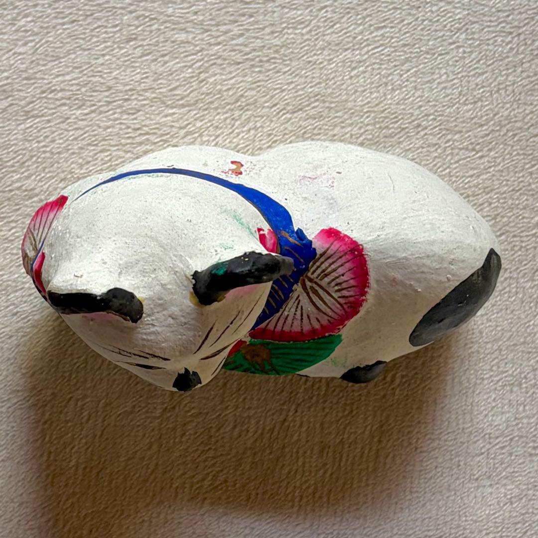 岡山県　郷土玩具　久米人形　大猫　岸川工芸　泥人形