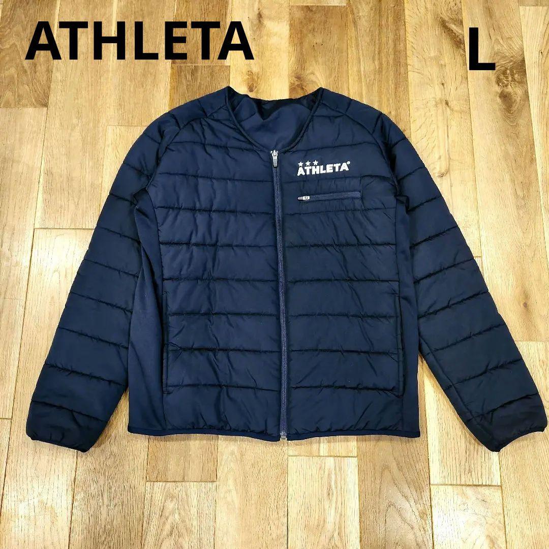 アスレタ　ATHLETA アウター　L　ノーカラーダウンジャケット