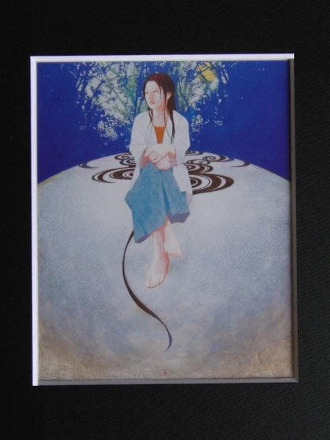 小林英且、記憶～time～、希少な額装用画集より、新品高級額装付、状態良好