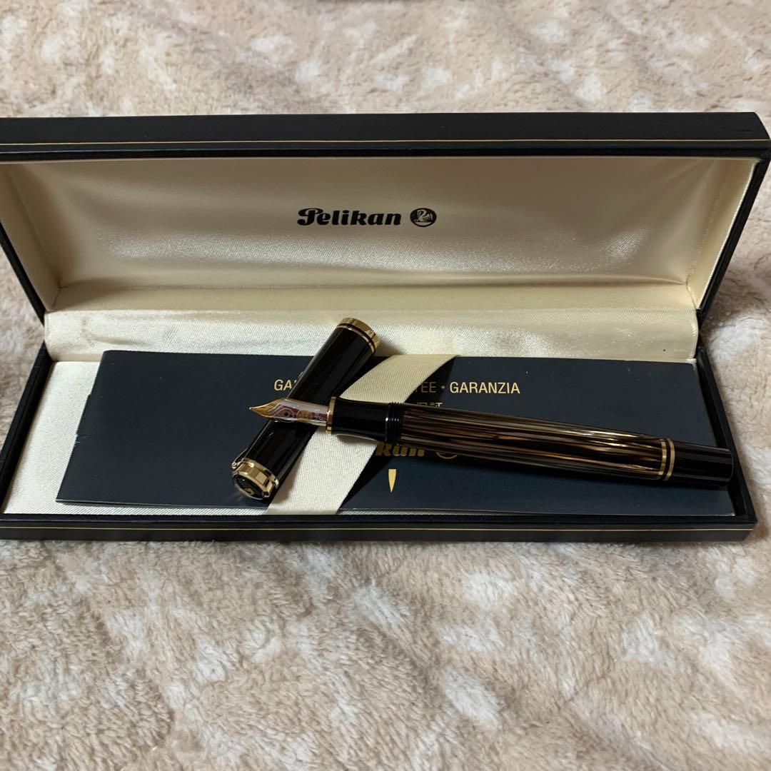 Pelikan 万年筆 黒 金メッキペン先