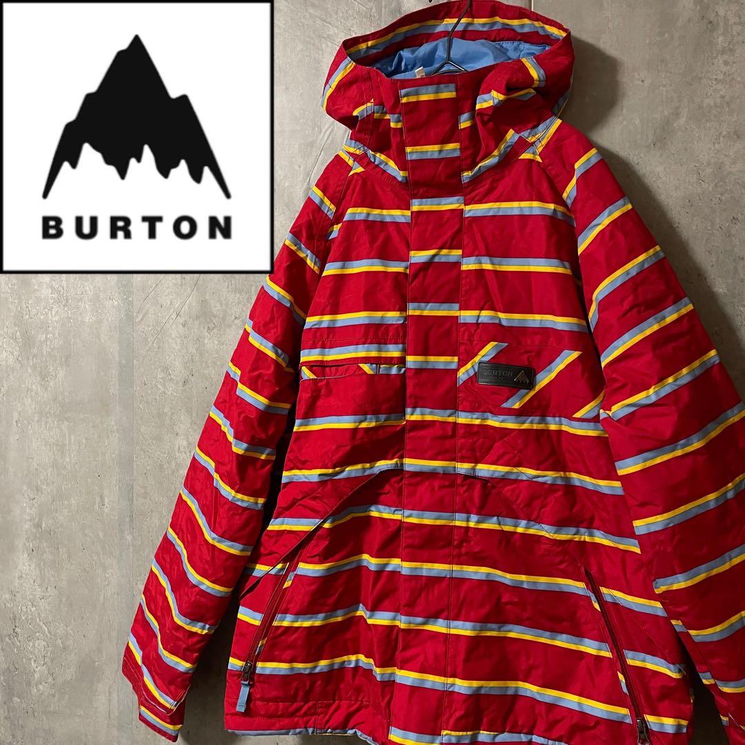 Burtonバートンスキーウェアスノーボードジャケットパーカーフード付き赤レッド