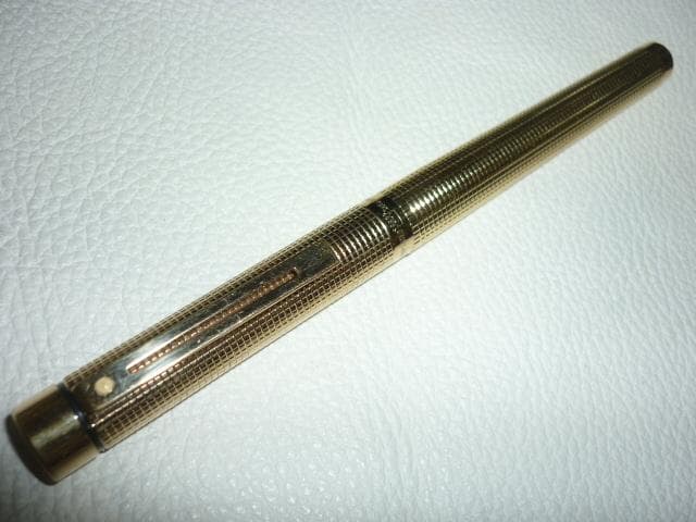 ◆美品 1970年代！シェーファー タルガ 金張り インレイニブ14K ペン先F