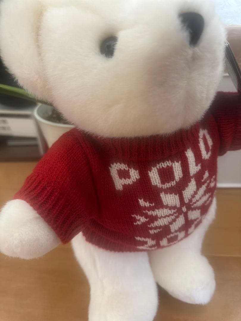 POLO ベア ぬいぐるみ – 赤いセーター＆スノーフレークデザイン