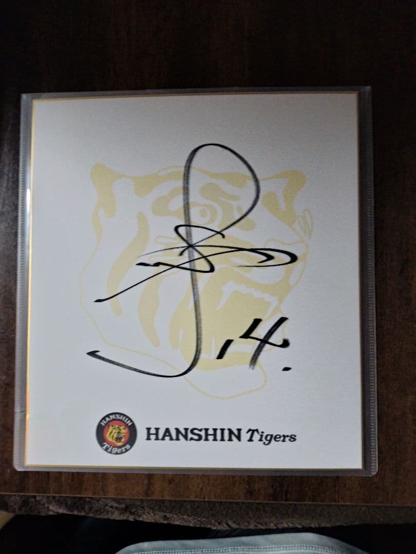 阪神タイガース　岩貞祐太投手　直筆サイン色紙(保護ファイル付)