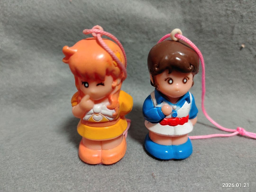 昭和レトロ 魔女っ子メグちゃん魔法のマコちゃん ソフビ 指人形