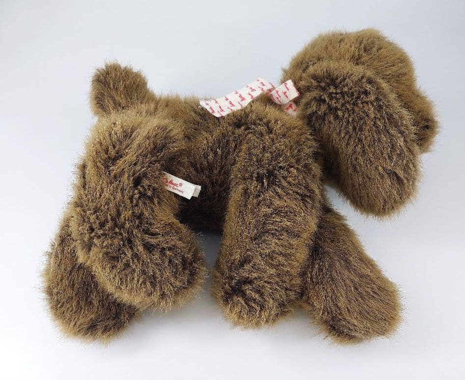 廃盤品 ケテクルーゼ ぬいぐるみ クタクタ犬 ドイツ製 ブラウン 横向き34cm