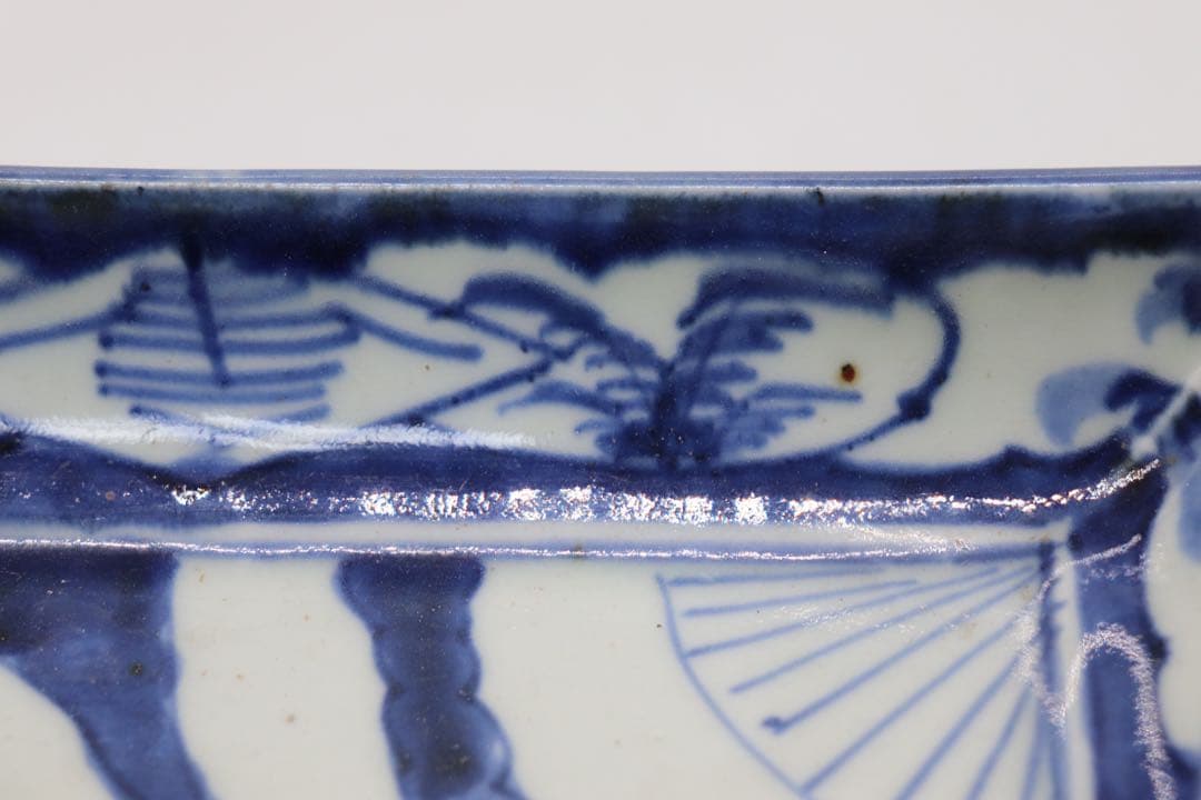 江戸　伊万里染付長皿2点　送料込み0325