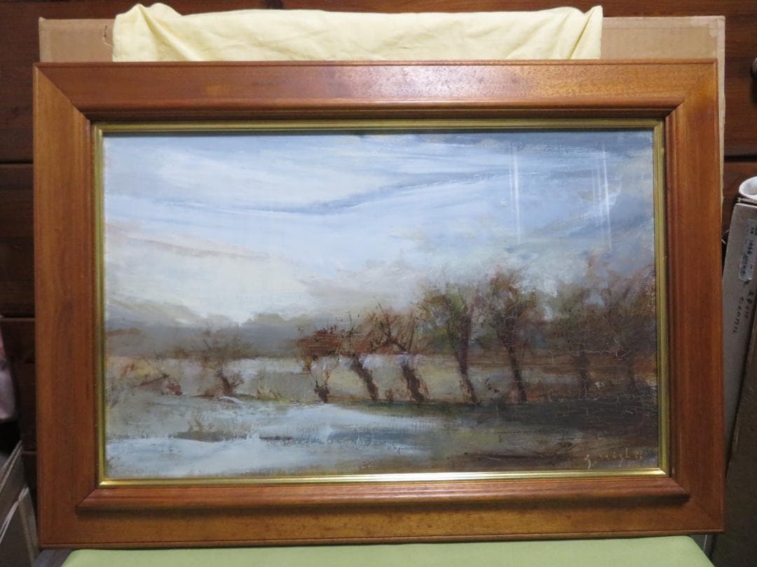 ◆   西井義晃　「北イタリア風景」　油彩P10号　自由美術協会　◆