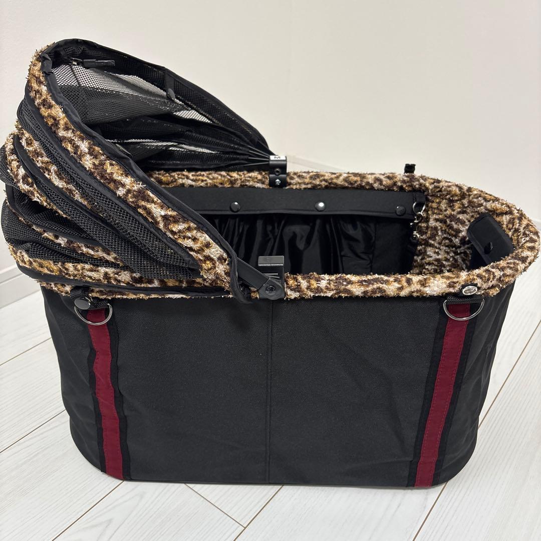 天使のカート　レオパード柄 犬用キャリー　バッグ　Mサイズ