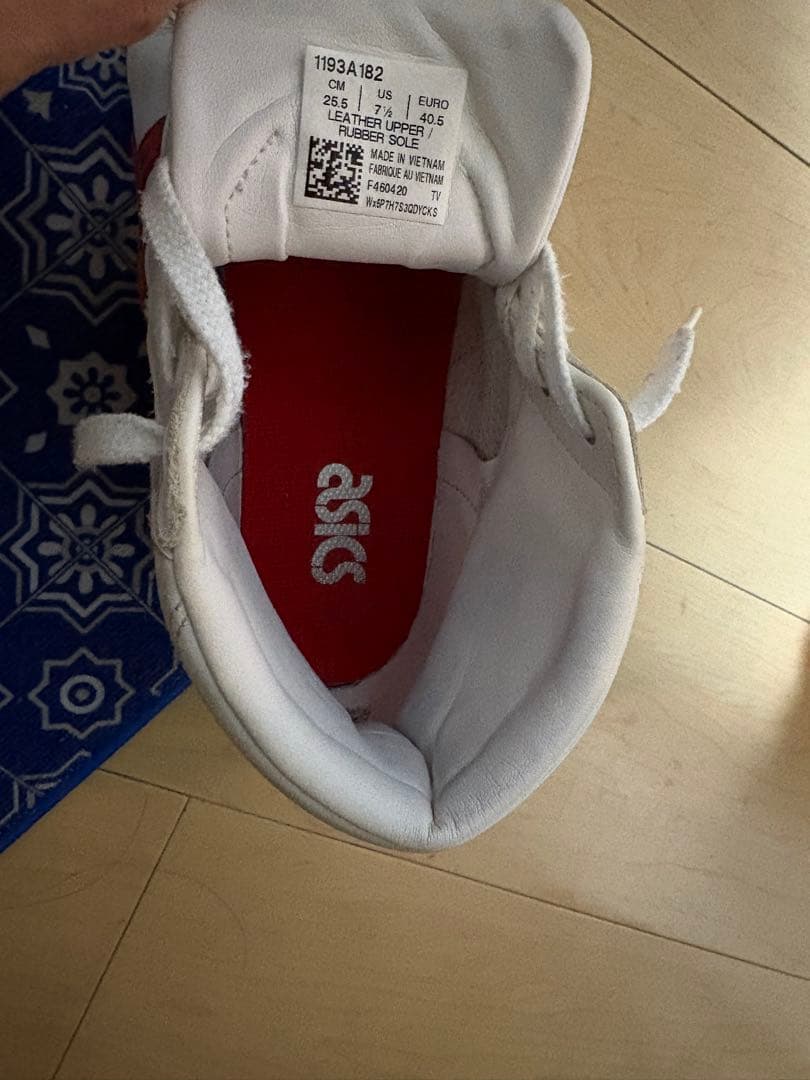 ASICSシューズ 25.5cm ホワイト/レッド