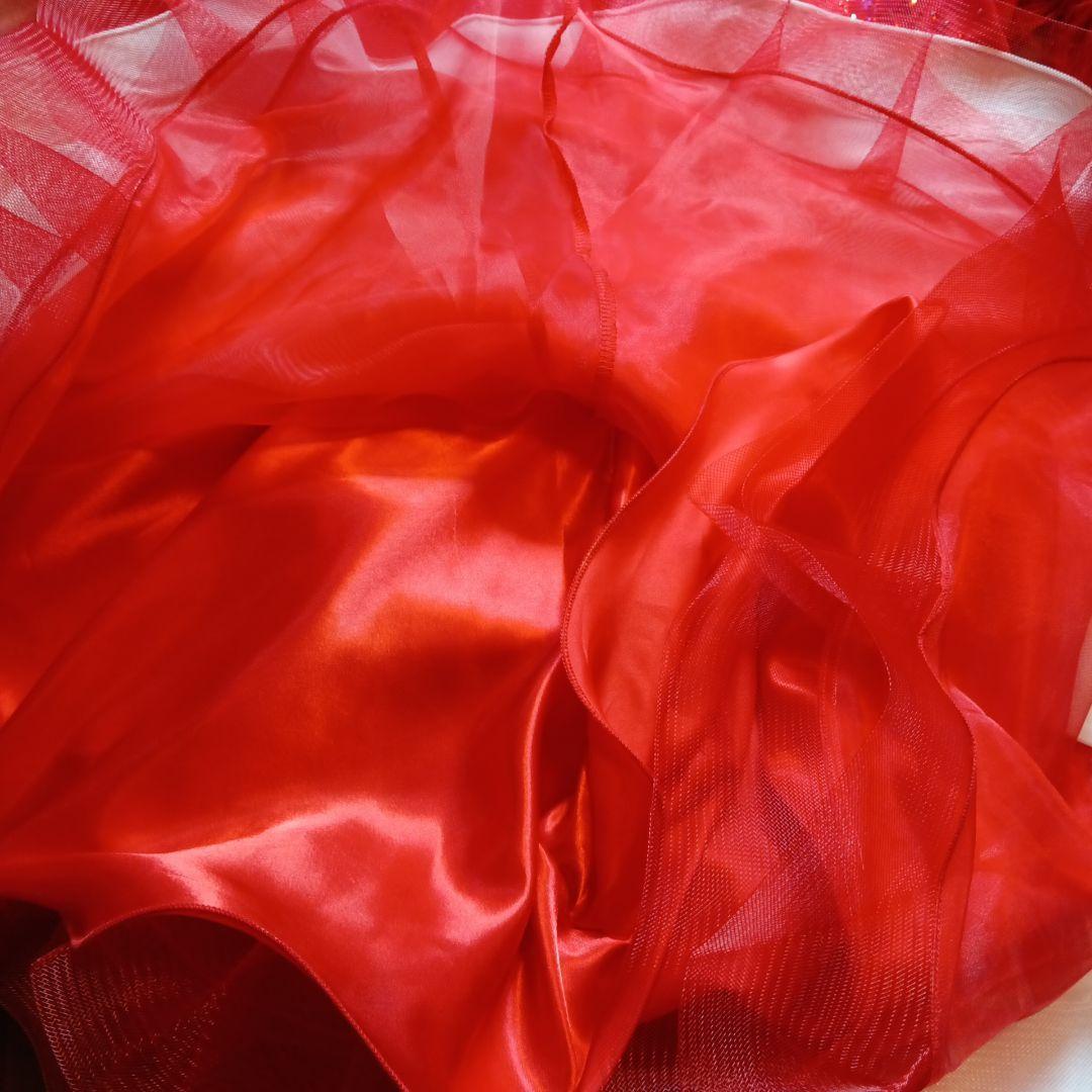 専用✨️豪華オーダー✨️社交ダンススタンダードドレス（Ｌサイズ）赤&白グラデー