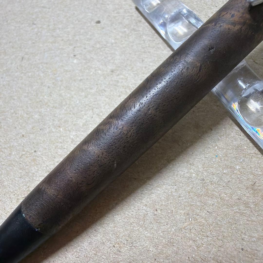 中古品 野原工芸 胡桃 クルミ シャーペン 0.5mm シルバー金具 旧型