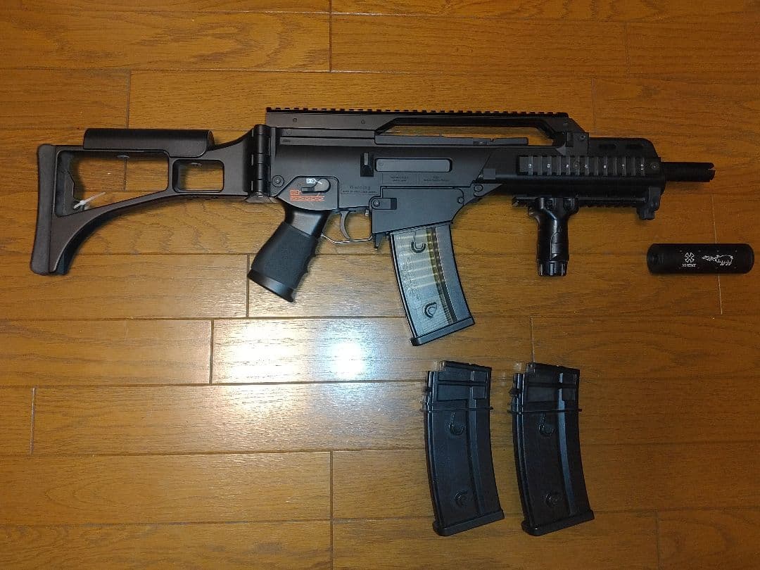 東京マルイG36Cカスタム 多弾マガジン2つ フラッシュハイダー付