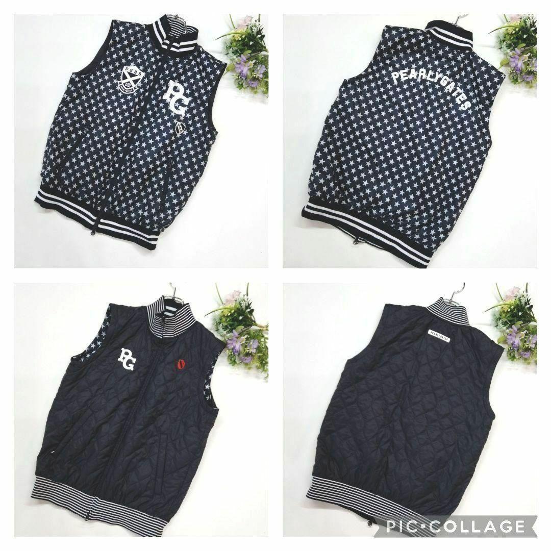 パーリーゲイツ　中綿ブルゾン　ベスト　スター　リバーシブル　ダブルジップ　0