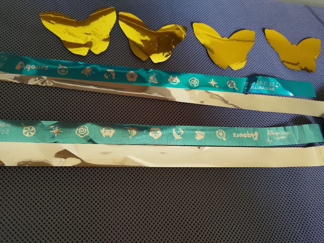 aqours　Finale銀テ　2本色違いあり　蝶々4枚