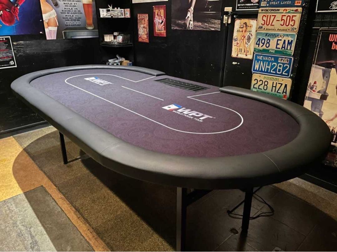 激レアWPT仕様！ポーカーテーブル10人バカラ ブラックジャック 引取用お得商品