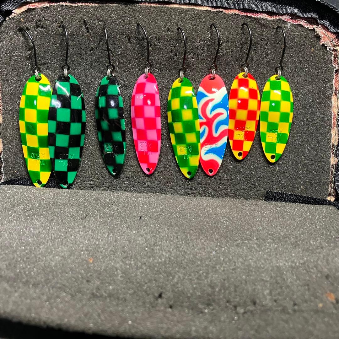 ウォーターランド　スプーン　廃盤　廃色　セット　市松模様　アルミン