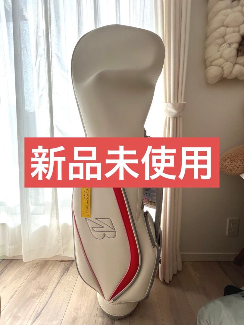 【新品未使用】ブリヂストン キャディバッグ BG-100Lホワイト/レッド