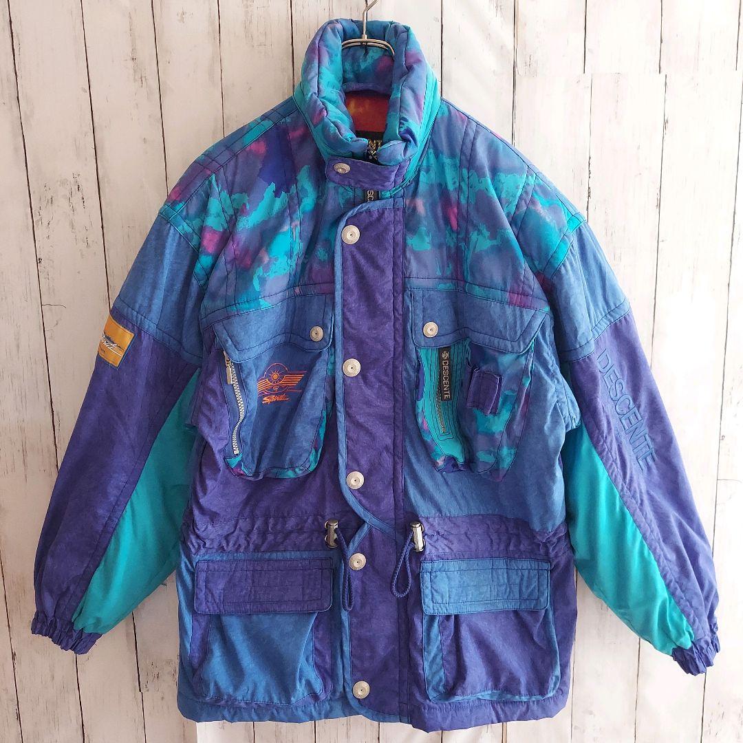 【DESCENTE】デサント スキーウェア 上下セット L 紫黒