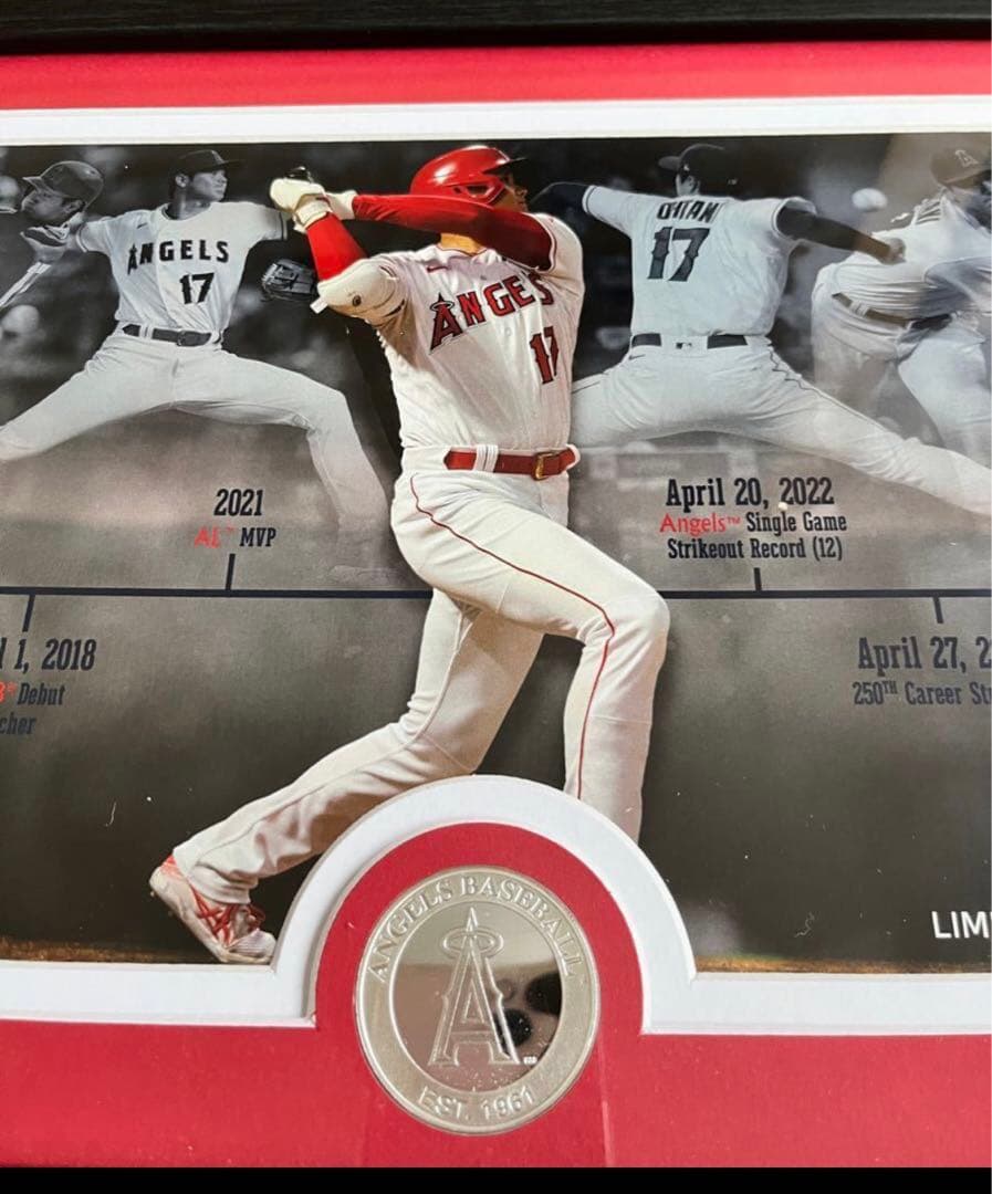 世界1000限定 2022 大谷翔平100号記念 二刀流フレーム