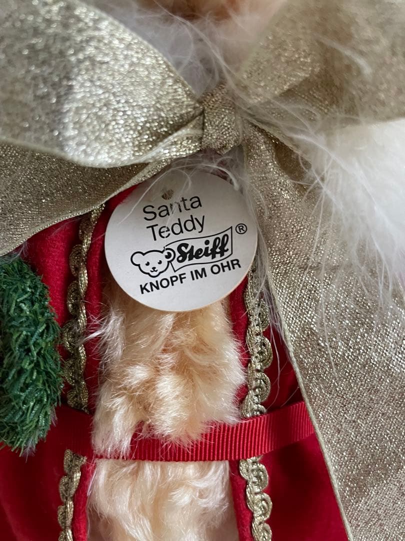 Steiffシュタイフ　サンタぬいぐるみ テディベア　2005年限定　クリスマス