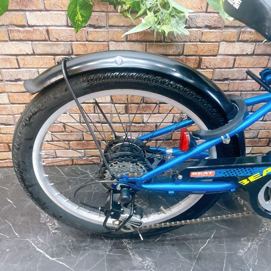 【21】子供用自転車 子供車 DRIDE ブルー 20インチ 外装変速付き