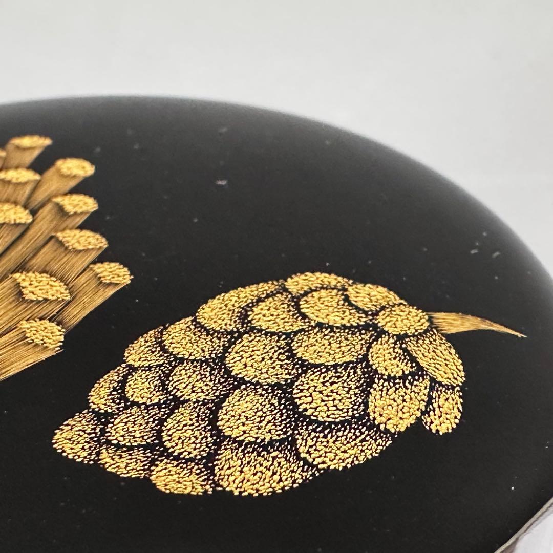 茶道具　輪島塗　沈金　松　中棗　谷内和子　共箱　石川県　漆芸　茶会　薄茶器　稽古