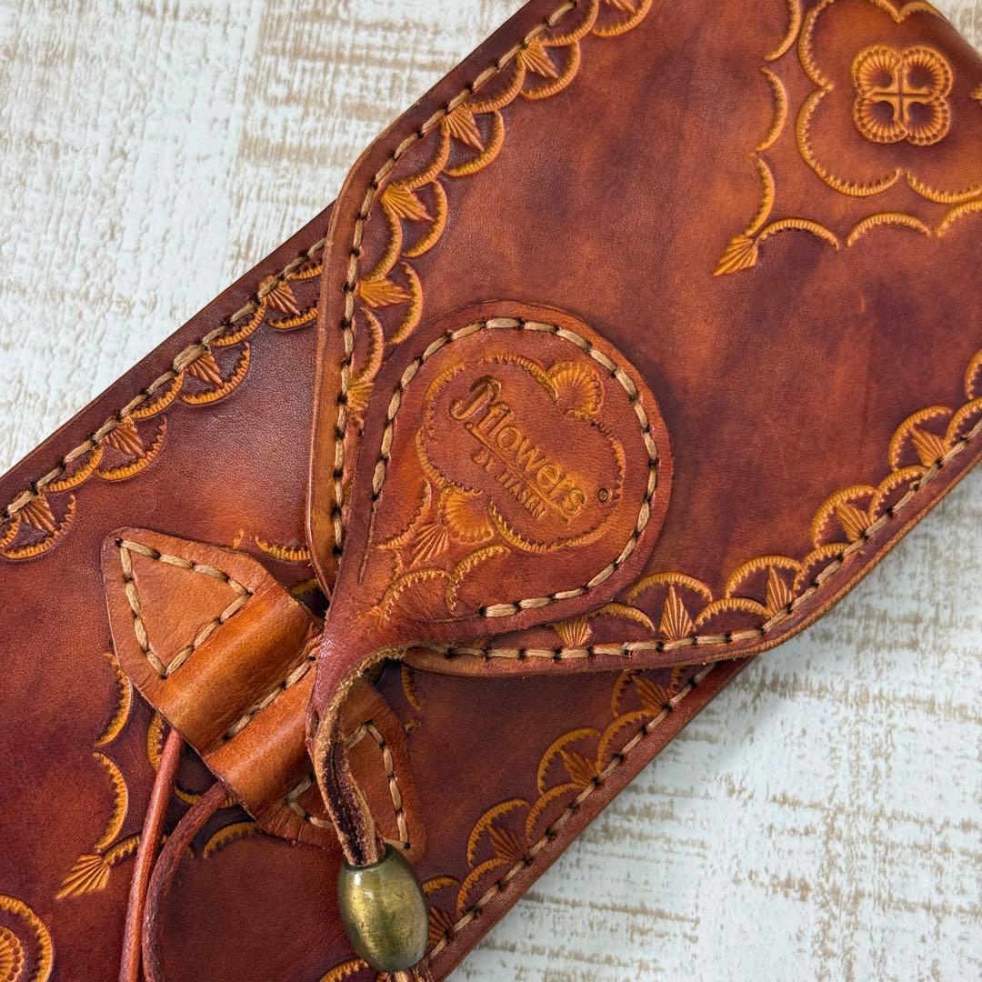 J.FLOWERS レザー　ビリヤード　キューケース レザー　中古