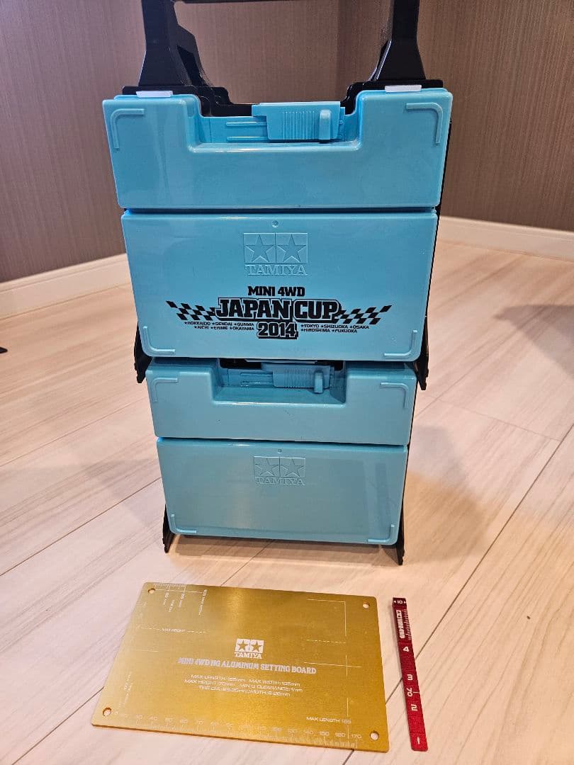 ミニ四駆　ポータブルピット　2014 ライトブルー　セッティングボード　ゲージ