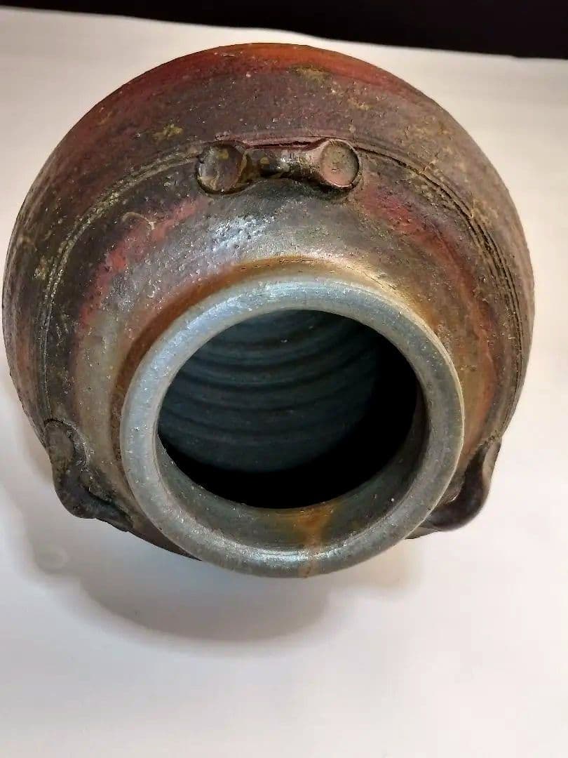 古備前波状紋3耳壷(桃山時代)