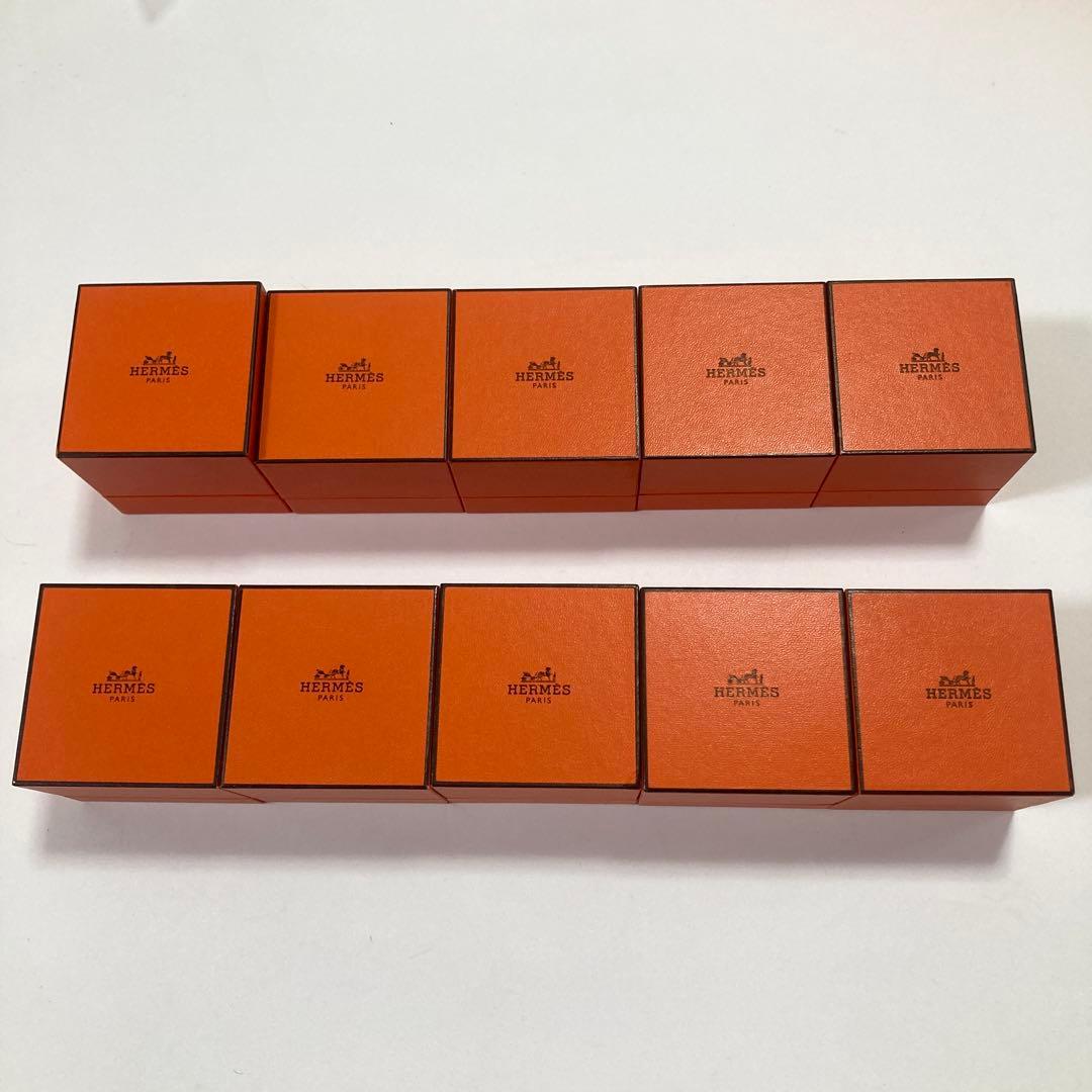 エルメス　リングケース　空箱　10点セット　レザー調　指輪入れ