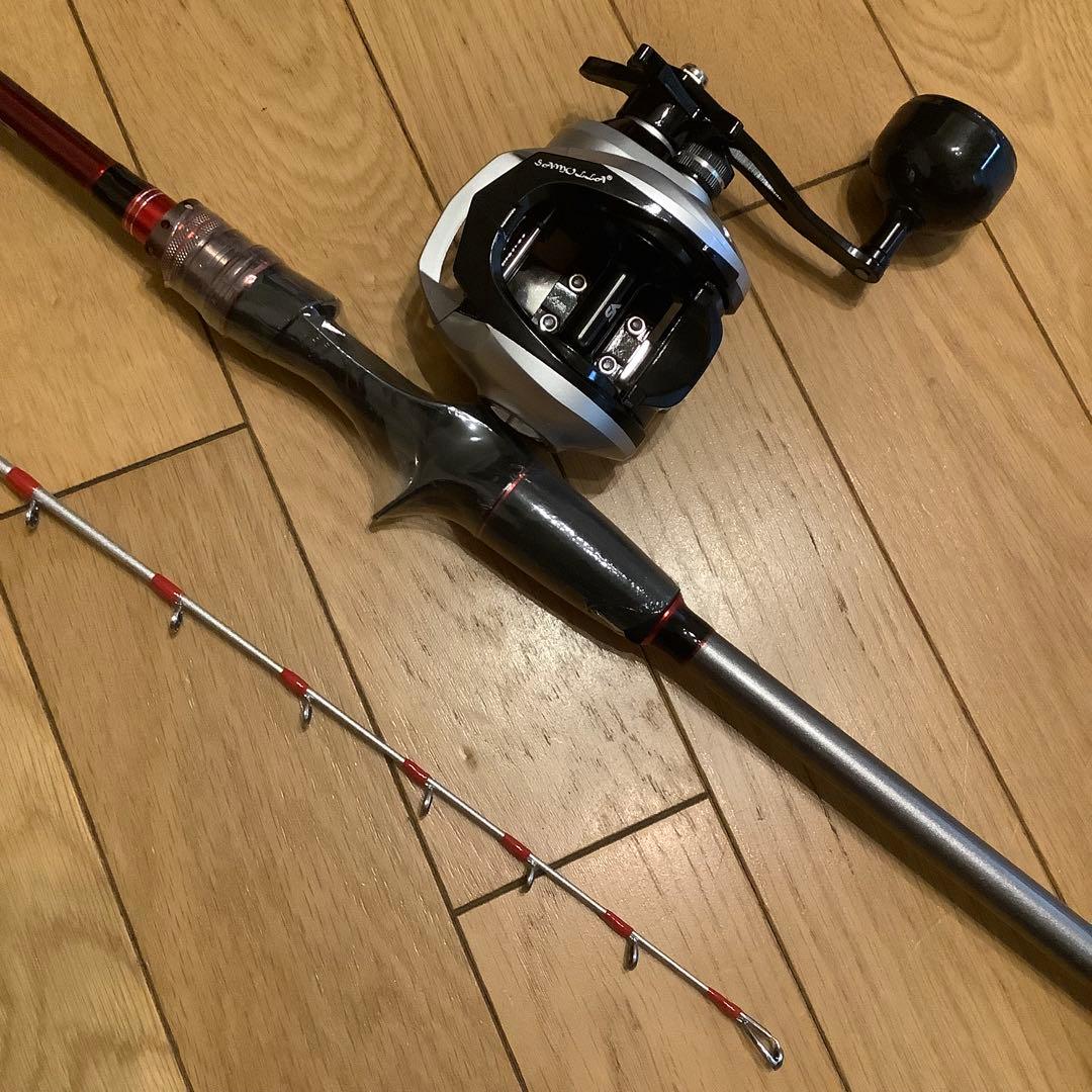 シ*カ様 大物　中深海1.75mMAX300g 2ピースロッド&パワーハンドルベ